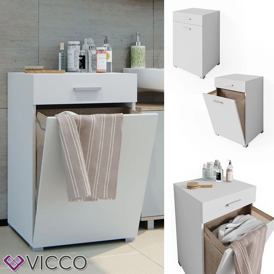 Vicco Matteo Wäscheschrank - Weiß