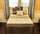 MADISON PARK QUEEN SIZE DUVET BEDDING SET with MATCHING WINDOW TREATMENTS -16 pc