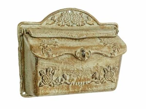 Briefkasten Wandbriefkasten Eisen Antik-Stil Landhausstil Shabby grün - Bild 1 von 7