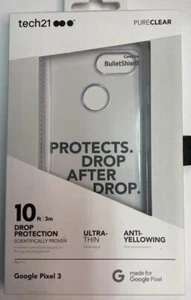 Tech21 Pure Clear Series Hybrid Case for Google Pixel 3 - Clear - Picture 1 of 7