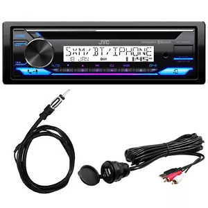 JVC KD-T92MBS 1-DIN Marine Bluetooth CD Receiver, USB/AUX Adapter, 22" Antenna - Picture 1 of 5