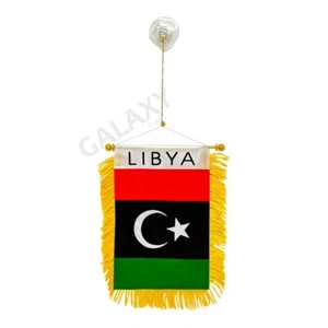 Bandiera Libia mini banner / bandiera Libia / mini bandiera finestra auto doppia faccia Libia - Foto 1 di 1