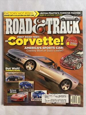 2004 September Road & Track Magazine Chevy Corvette Convertible Out Now (MH395) - Image 1 of 3