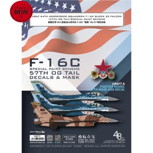 1/48 F-16C 57th OG Tail(NO.84-1220)Mask & Decal for Tamiya 61101/Kinetic K48102 - Picture 1 of 27
