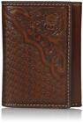 Nocona Western Mens Wallet Leather Pro Trifold Tooled Saddle Brown N5446608