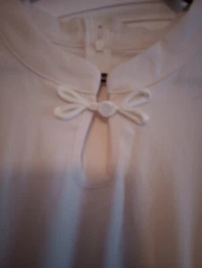 Cream Size 24 Dress With Mandarin Collar - Picture 1 of 6