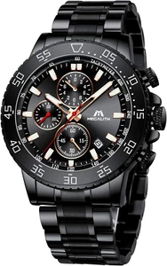 Mens Watches Stainless Steel Waterproof Analog Quartz Wrist Watch Fashion Busine - Picture 1 of 9