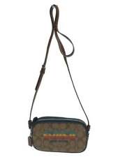 Auth COACH Crossbody Pouch With Rainbow Coach Animation F73066 Brown Gift F/S