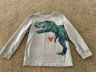 Carters Valentine Shirt Boys Size 6 Long Sleeve  Dinosaur - Image 1 of 2