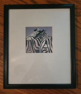 Betsy Fowler Zebra Friendship Print, Signed, framed - Picture 1 of 7