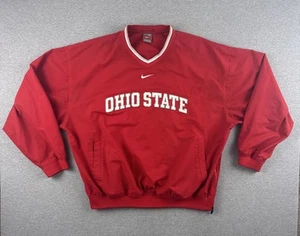 Vintage Nike Team Ohio State Buckeyes Jacke Herren XL Rot Windbreaker Pullover Y2K - Bild 1 von 14