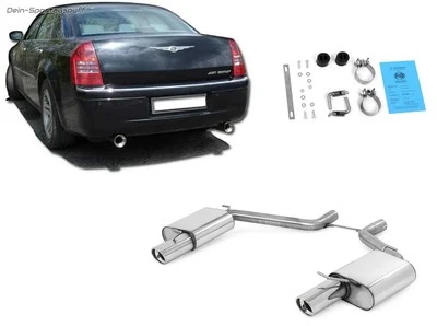 FOX Inox Échappement Sport Chrysler 300 C 3.5l Incl. AWD à Partir De 04 Par 90mm - Photo 1/4