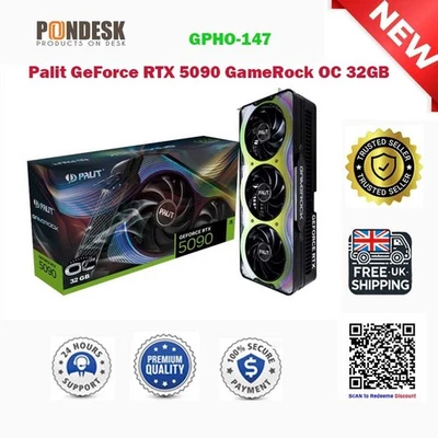 Palit GeForce RTX 5090 GameRock OC 32GB GDDR7 Graphics Card - Image 1 of 4