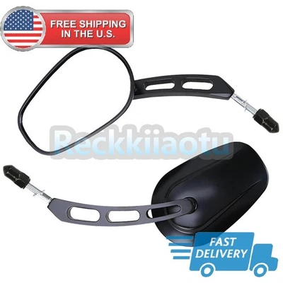 Espejos retrovisores laterales negros para motocicleta Harley Dyna Sportster Iron 883 XL1200 Foto 1 de 4