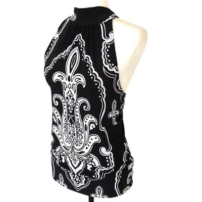 Blusa Halter Casa Blanca Mercado Negro Cachemira Gótica Oficina Sirena Caras de Bruja XS Foto 1 de 4