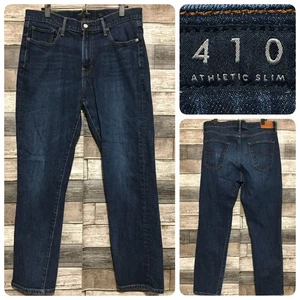 Pantalones de mezclilla Lucky Brand para hombre 34x30 azul 410 atléticos ajustados elásticos lavado oscuro - Imagen 1 de 11