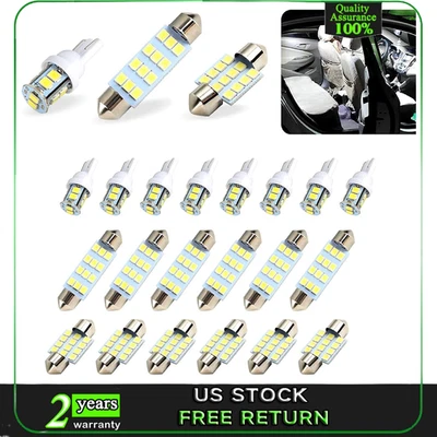 (Blanco) Kit Bombilla LED Interior Coche 20 PIEZAS 12V 6000K Universal para la mayoría de Coches Foto 1 de 4