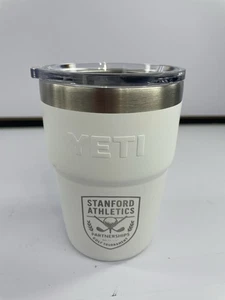 Yeti Rambler 8 oz acero inoxidable blanco taza apilable con grabado Stanford - Imagen 1 de 4