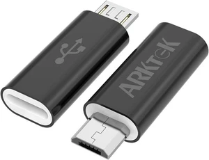 ARKTEK Micro USB to USB-C Adapter Type-C Female to MicroUSB Male Converter Black - Picture 1 of 5
