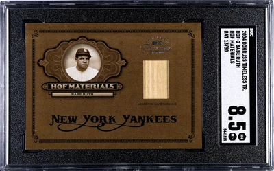 Babe Ruth 2004 Donruss Timeless Treasures HOF-2 materiales - murciélago #'d/50 SGC 8,5 Foto 1 de 3
