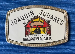 Hebilla de cinturón vintage Joaquín cuadrados Bakersfield California Square Dancing 987A - Imagen 1 de 2