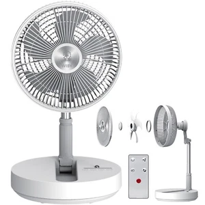 Ventilatore senza fili portatile tavolo terra pieghevole telescopico 4 velocità - Bild 1 von 11