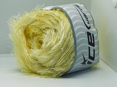 Hilo de pestañas amarillo claro Big Cake 81449 hilos de hielo 7,05 oz (200 gr) 328 yardas (300 m) Foto 1 de 4