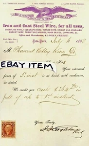 1868 J. J. EAGLETON MANUFACTURING COMPANY letterhead New York JL HAIGH JM SANGER - Picture 1 of 1
