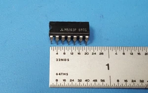 IC, M5143P, MITSUBISHI, 14 PIN DIP, TV Sound IF - Imagen 1 de 4
