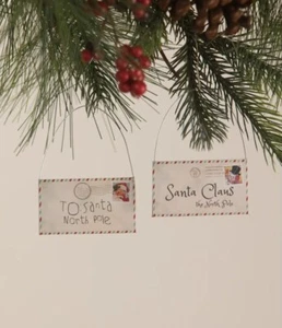 Bethany Lowe Retro Letters To Santa Postage Ornament Vntg Christmas Set 2 - Picture 1 of 1
