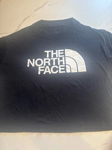 The North Face 1/2 dome Cropped over sized t-shirt, Black/white Size Medium - Picture 1 of 1