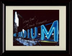 Gallery Framed Ernie Harwell - Landscape - Tiger Stadium Long Gone Autograph - Picture 1 of 2