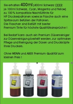 400ml Drucker Tinte Nachfüllset für HP-Drucker Patronen HP305 XL HP305XL HP307XL - Bild 1 von 4