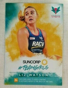 2019 Suncorp Super Netball Team Girl Card TG-08 Liz Watson - Picture 1 of 2