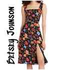 NWT BETSEY JOHNSON PENELOPE FLORAL TIE STRAP FIT & FLARE DRESS XS