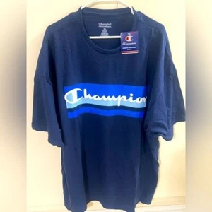 NWT Champion Big & Tall navy blue graphic logo t-shirt Men’s 3XL - Picture 1 of 6