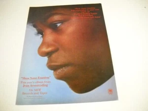 JOAN ARMATRADING Show Some Emotion ...let tears roll down 1977 Promo Poster Ad - Picture 1 of 1
