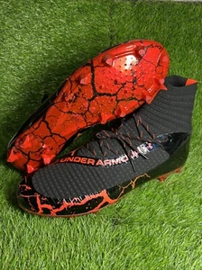 Botines de fútbol Under Armour Highlight MC para hombre negros/rojos 3027302 001 talla 15 EE. UU. - Imagen 1 de 8