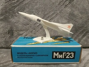 Model airplane MiG-23 USSR. Vintage soviet toy plane, collectible toy. 2 - Picture 1 of 24