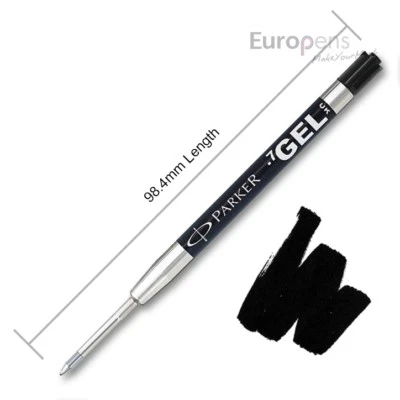 Parker Quink Gel calepin stylo à bille Recharge - Noir - DISCOUNT quantités