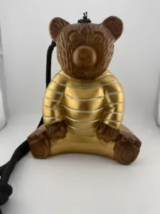 Timmy Woods Akazienholz Bär Schultertasche Handtasche Gold & Weiß Hemd mit Etikett - Bild 1 von 8