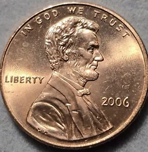 2006 Lincoln Penny 1C No Mint Mark 2.5g Zinc Mint State Red - Picture 1 of 6