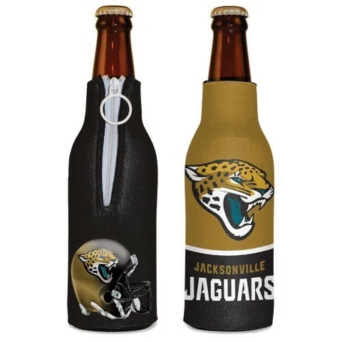 JACKSONVILLE JAGUARS BOTTLE HOLDER COOZIE KOOZIE COOLER WITH ZIPPER Cover
