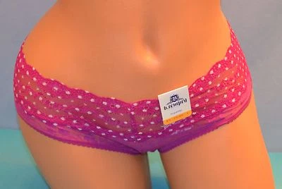 B. tent'd Wacoal~S 5~978282~Vino Púrpura Lunares Encaje Beso Encaje Hipster Panty Foto 1 de 3
