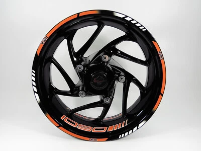 Rim Edge Rim Bed Sticker Orange 17-21" Compatible for KTM 1090 Adv.+R Foto 1 de 4