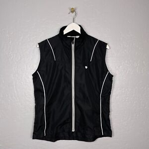 Pearl Izumi Size L Black Reflective Vest Breathable Full Zip Cycling Riding