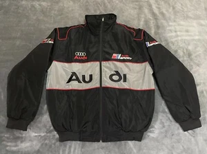 Unisex Adult Audi Jacket Ebroidered Cotton Padded F 1 Racing Jacket - Picture 1 of 9
