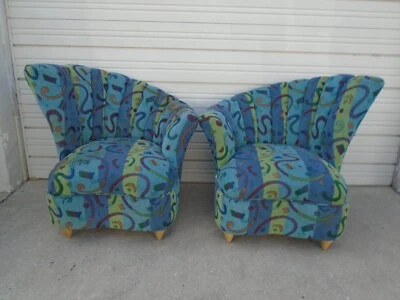 Par de sillas Art Deco asimétricas opuestas Nautilus Kagan STY vieira 2 nuevas Foto 1 de 4