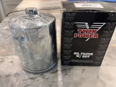 Filtro de aceite cromado Harley Davidson V Twin Power HD JO-M150C/603114 con tuerca Foto 1 de 2