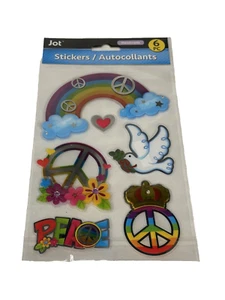 JOT 6 pegatinas manualidades álbum de recortes arte arco iris paloma de la paz - Imagen 1 de 1